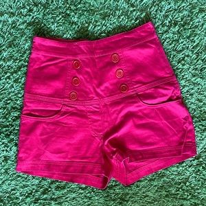 Rock steady red high waisted shorts size 5